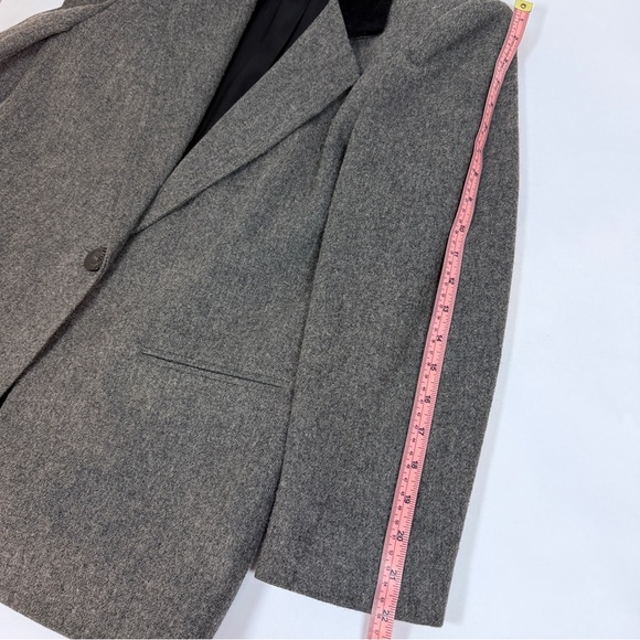 Sag Harbor Women 4P Blazer Gray Wool Blend Velvet Collar Classic Professional - Picture 9 of 10